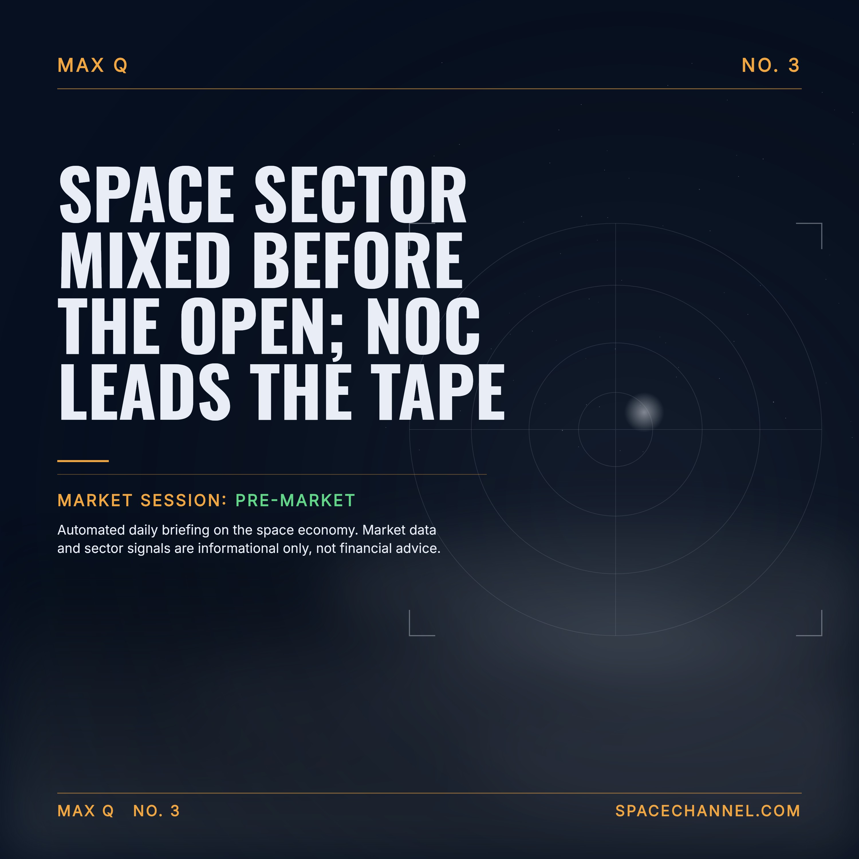 Space sector mixed before the open; NOC leads the tape episode artwork