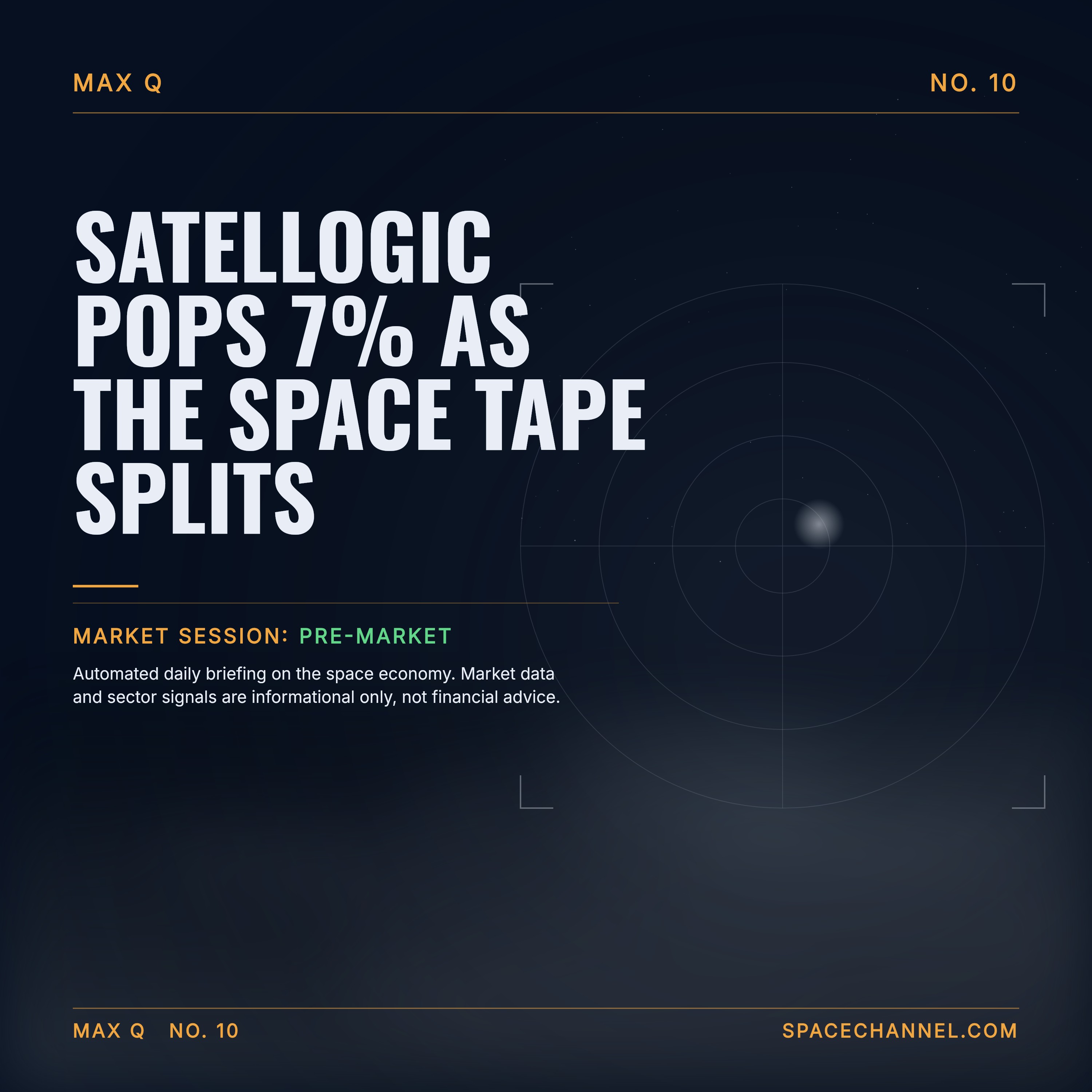Satellogic Pops 7% as the Space Tape Splits episode artwork
