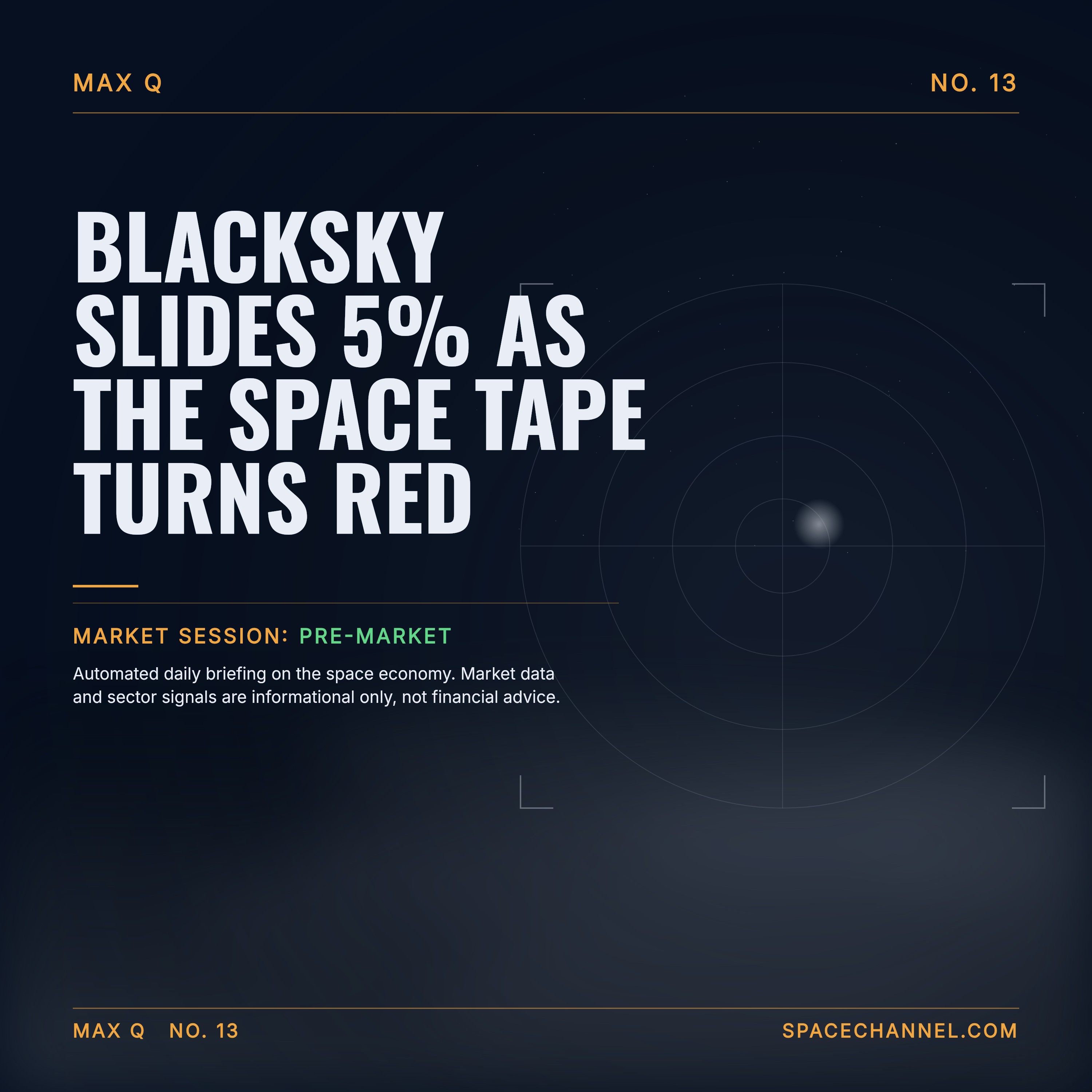 BlackSky Slides 5% as the Space Tape Turns Red episode artwork