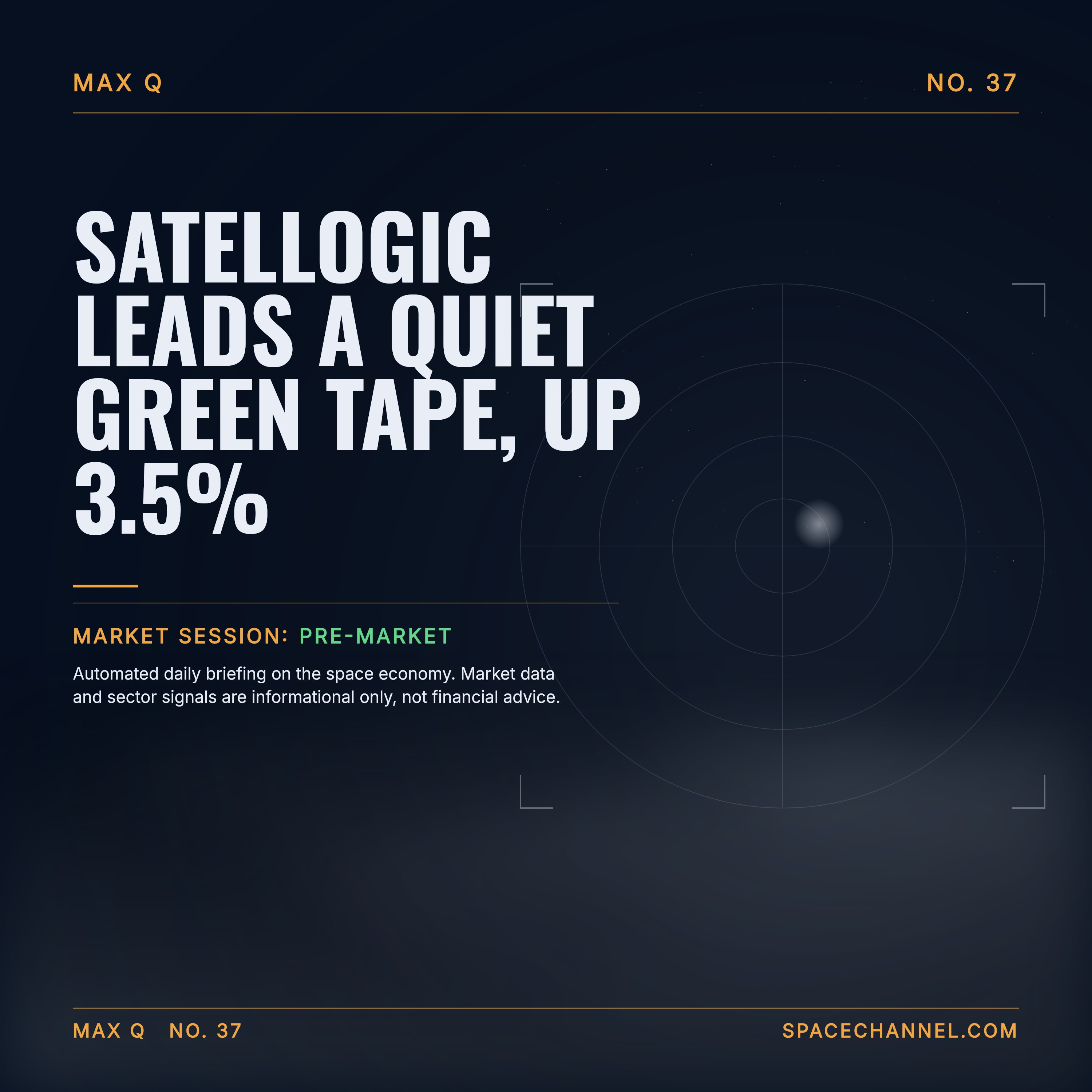 Satellogic Leads a Quiet Green Tape, Up 3.5% episode artwork