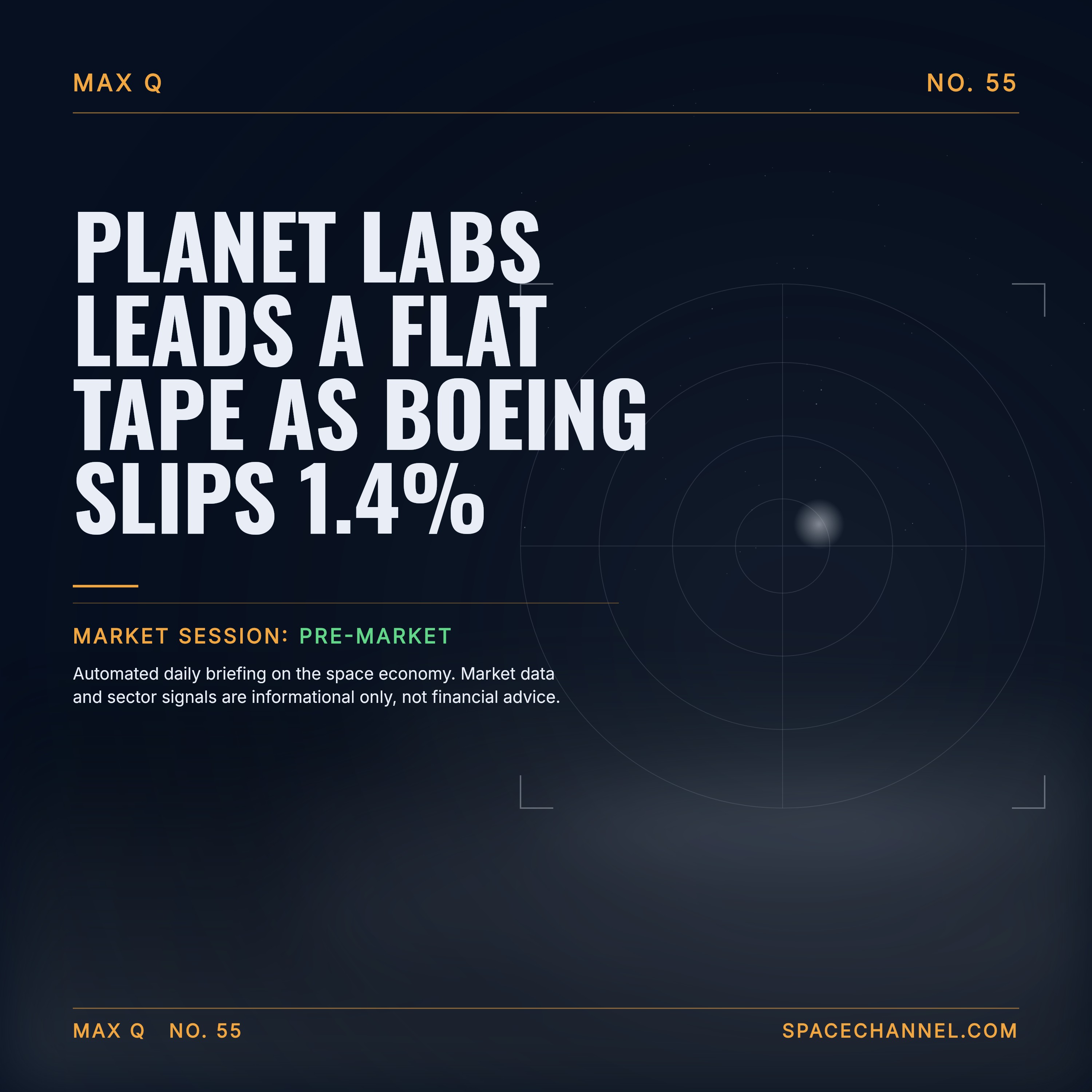 Planet Labs Leads a Flat Tape as Boeing Slips 1.4% episode artwork
