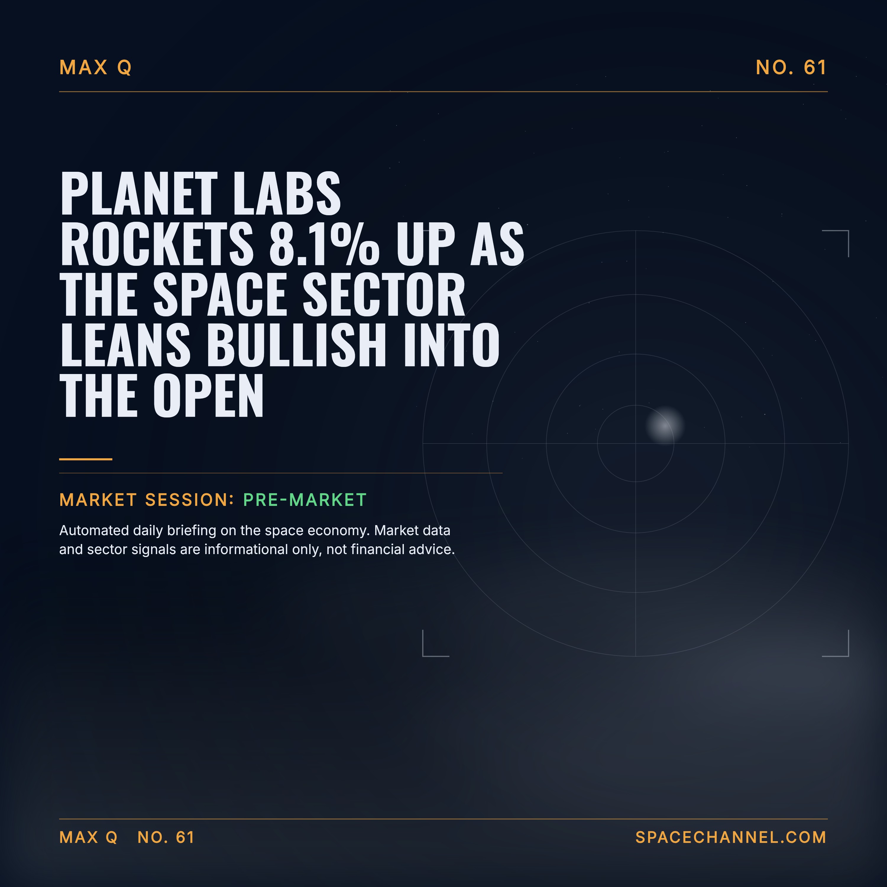 Planet Labs rockets 8.1% up as the space sector leans bullish into the open episode artwork