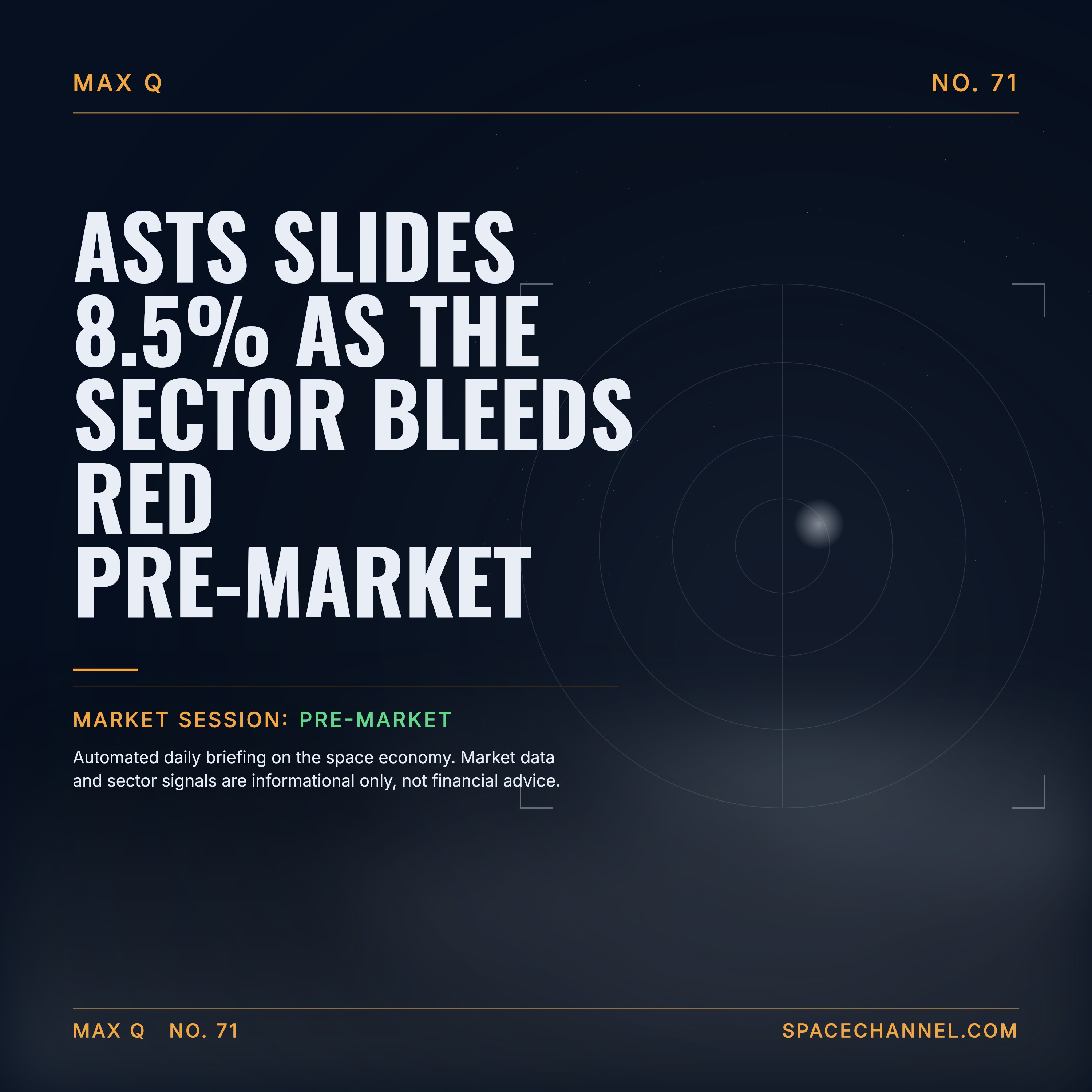 ASTS Slides 8.5% as the Sector Bleeds Red Pre-Market episode artwork