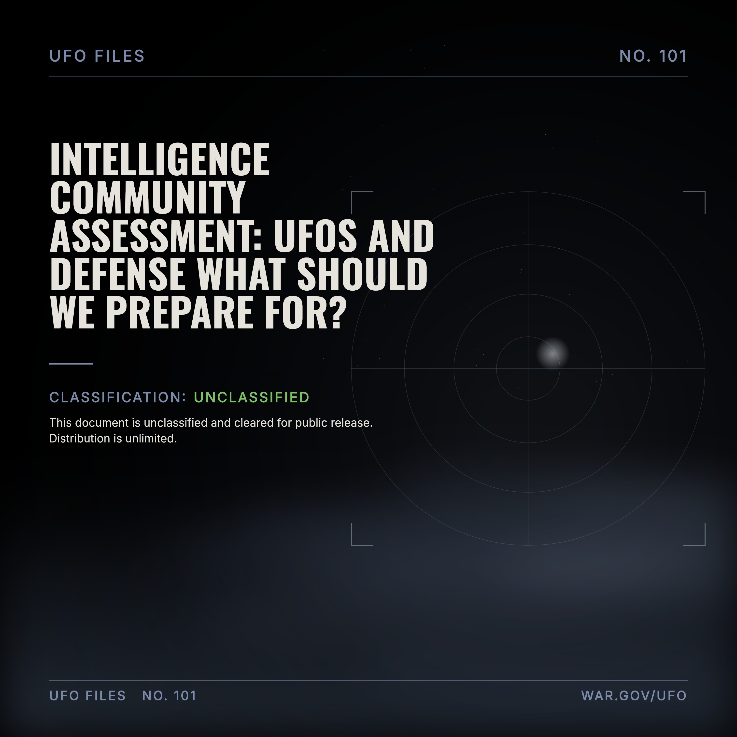 Intelligence Community Assessment: UFOs and Defense What Should We Prepare for? episode artwork