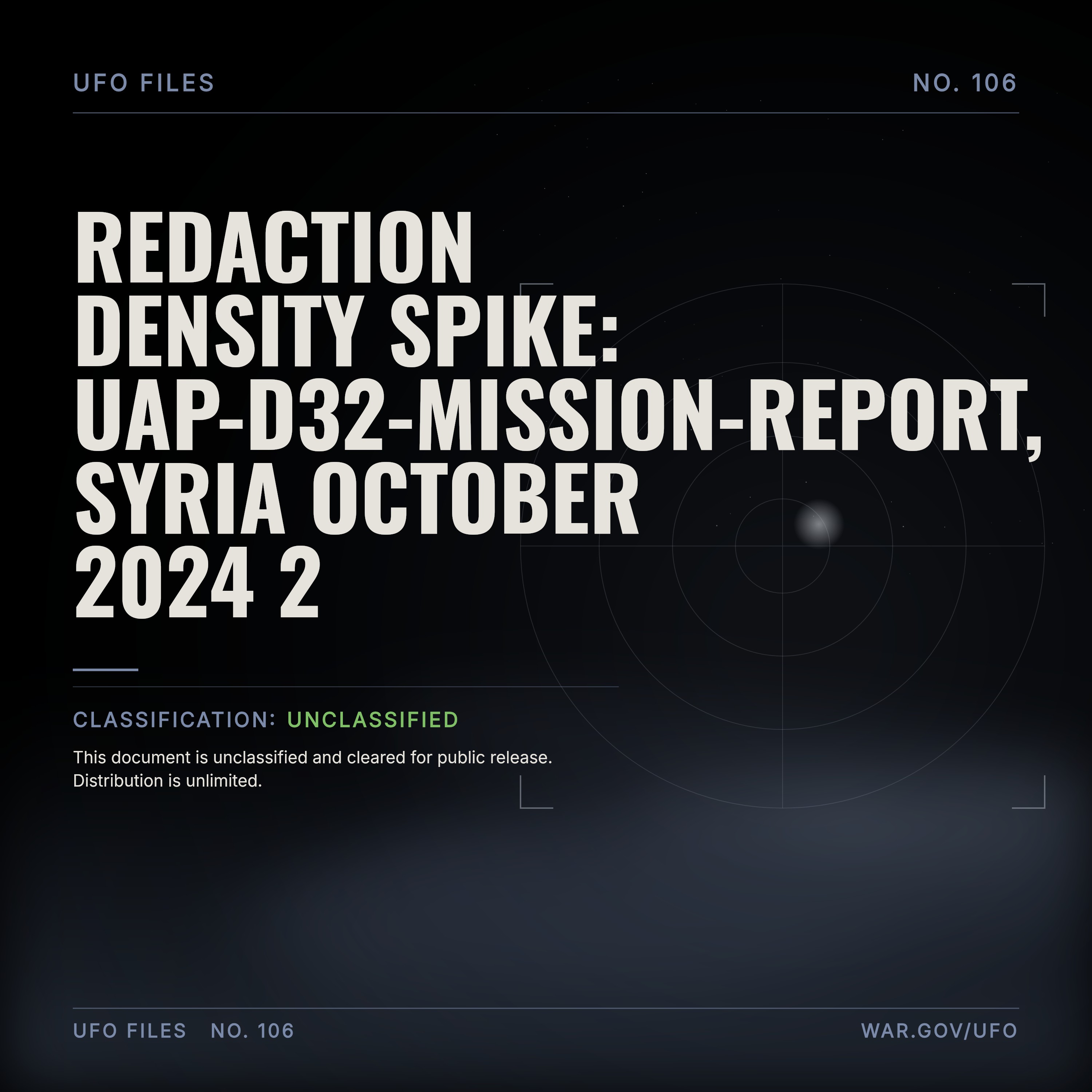 Redaction Density Spike: Uap-d32-mission-report, Syria October 2024 2 episode artwork