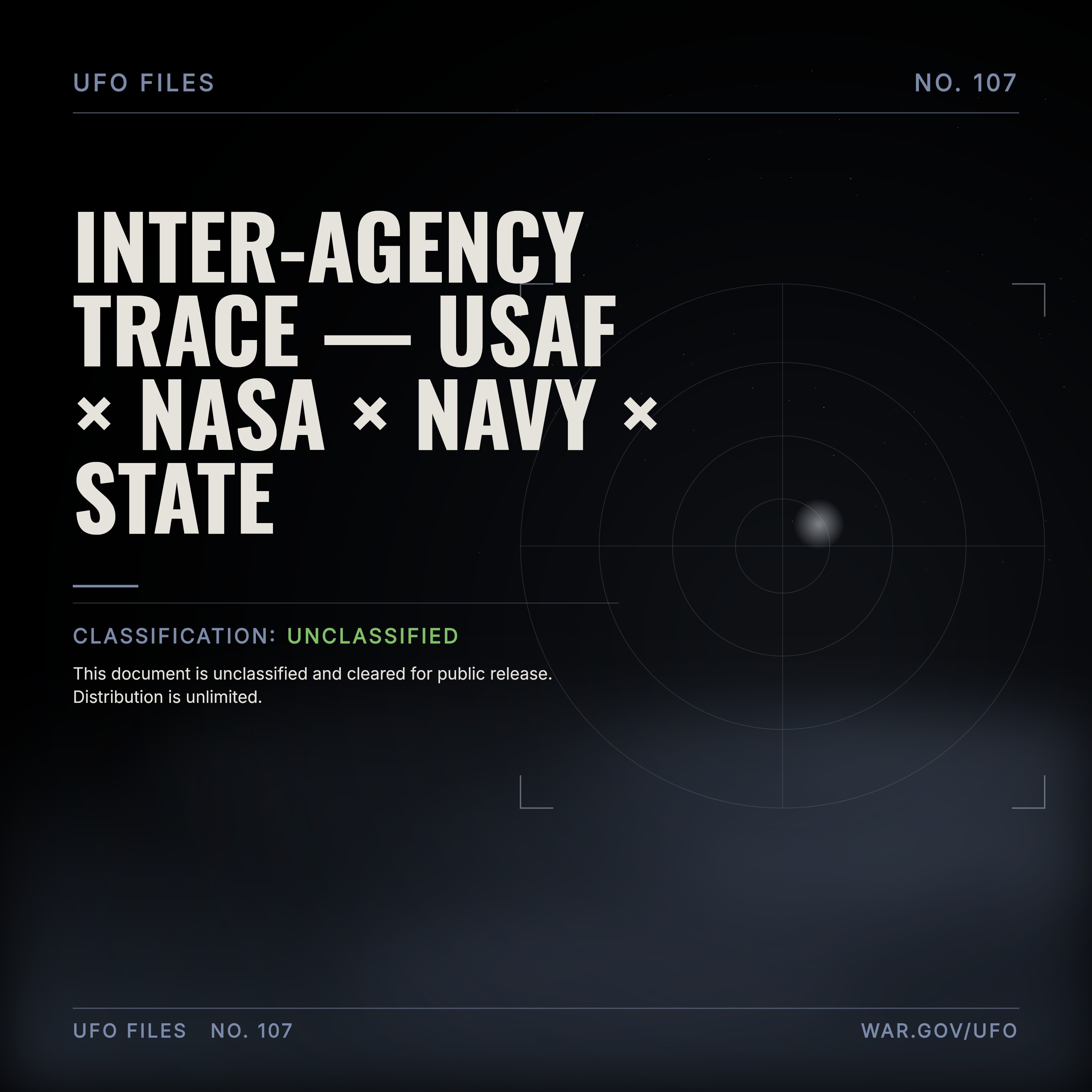 Inter-Agency Trace — USAF × NASA × NAVY × STATE episode artwork