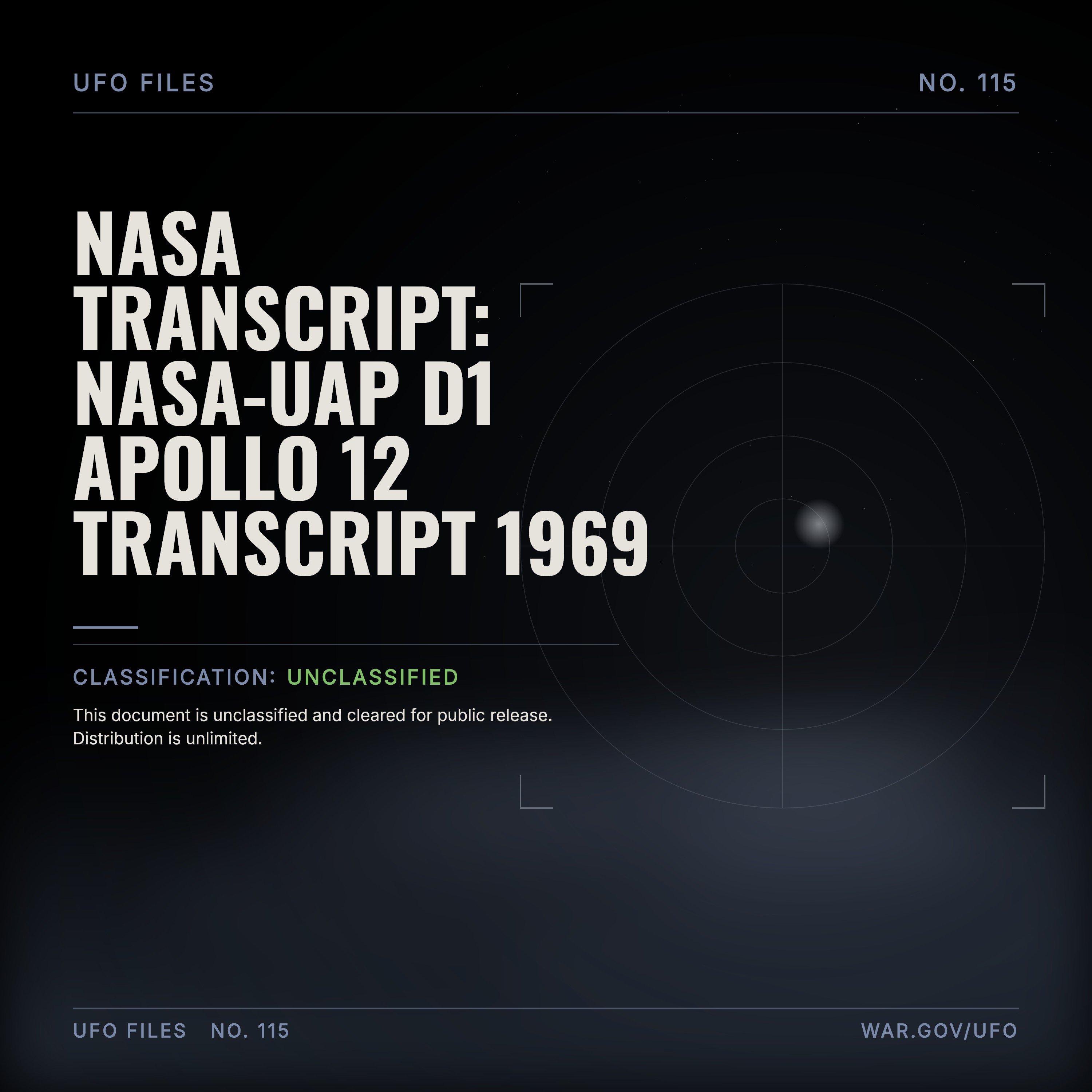 NASA Transcript: Nasa-UAP D1 Apollo 12 Transcript 1969 episode artwork