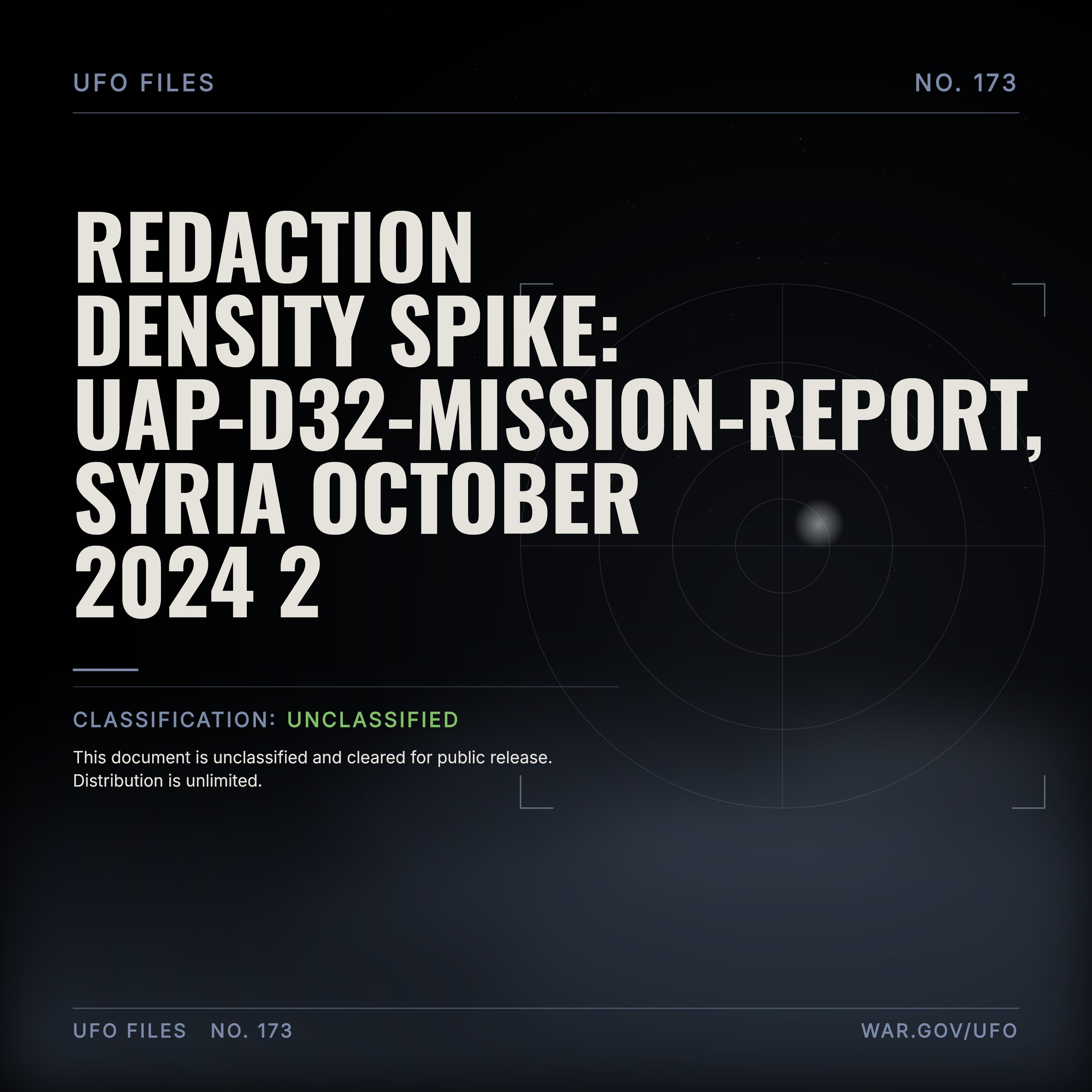 Redaction Density Spike: Uap-d32-mission-report, Syria October 2024 2 episode artwork