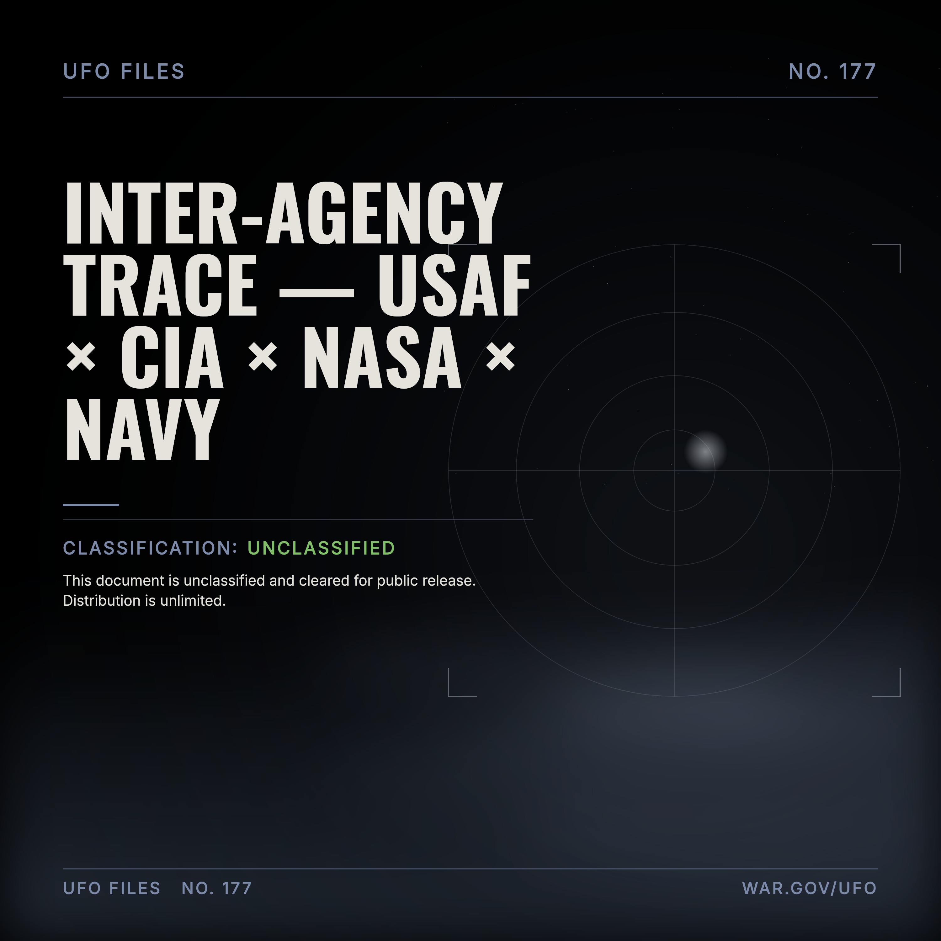Inter-Agency Trace — USAF × CIA × NASA × NAVY episode artwork
