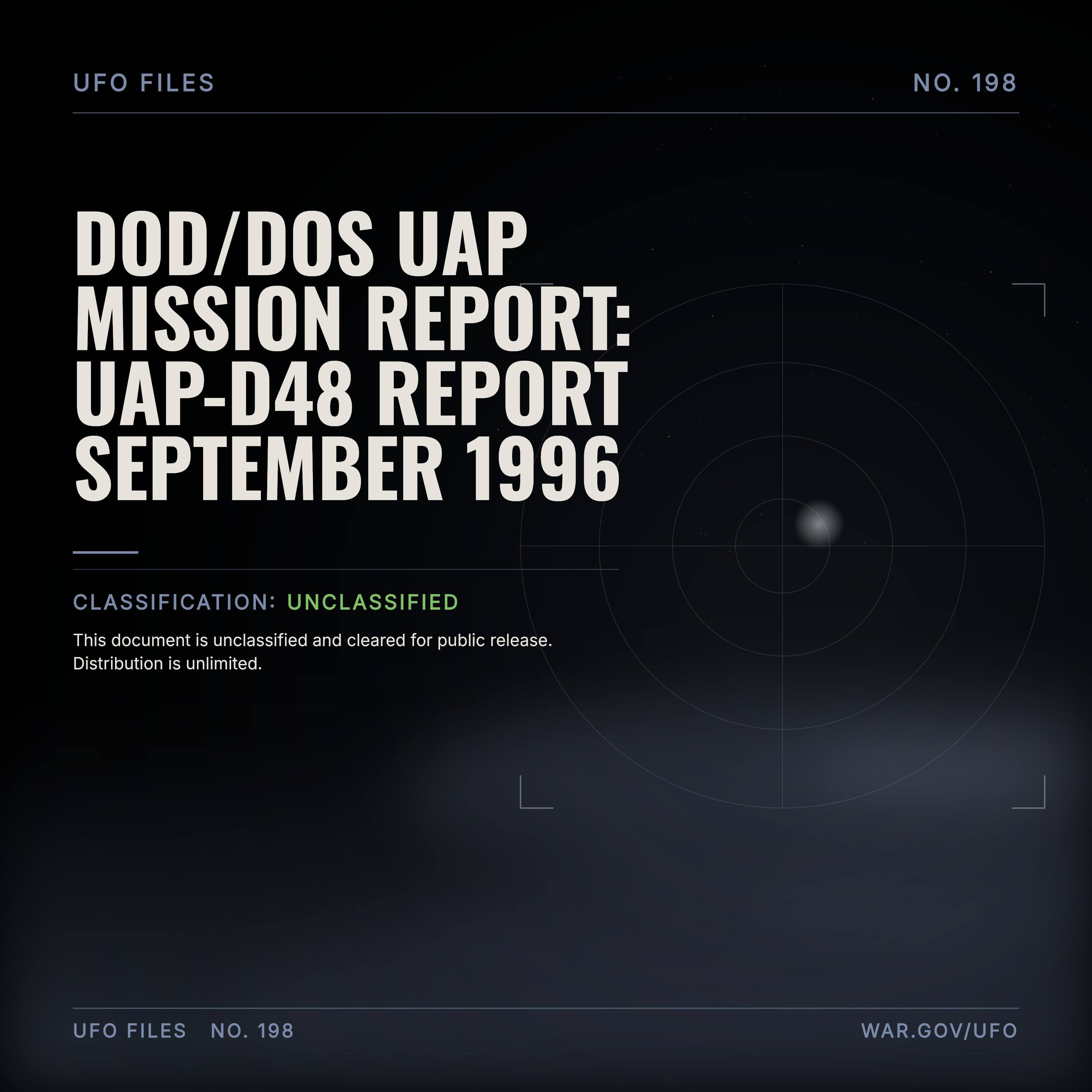 DOD/DOS UAP Mission Report: Uap-D48 Report September 1996 episode artwork