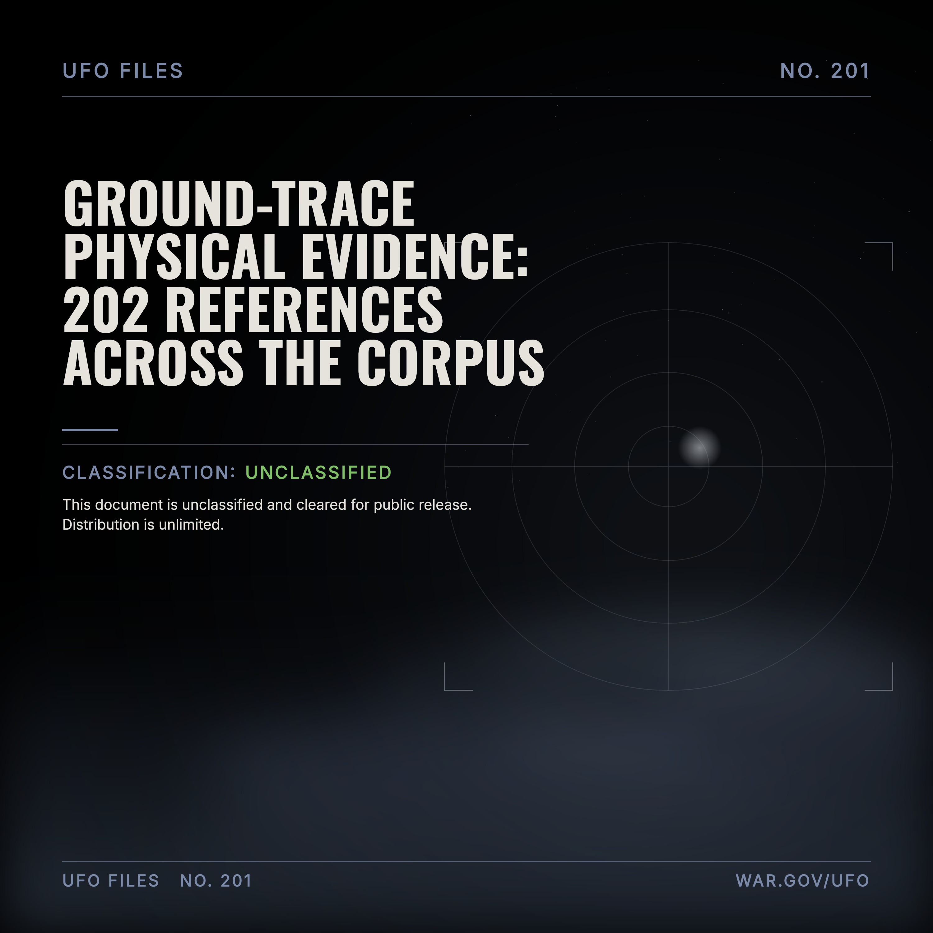 Ground-trace physical evidence: 202 references across the corpus episode artwork