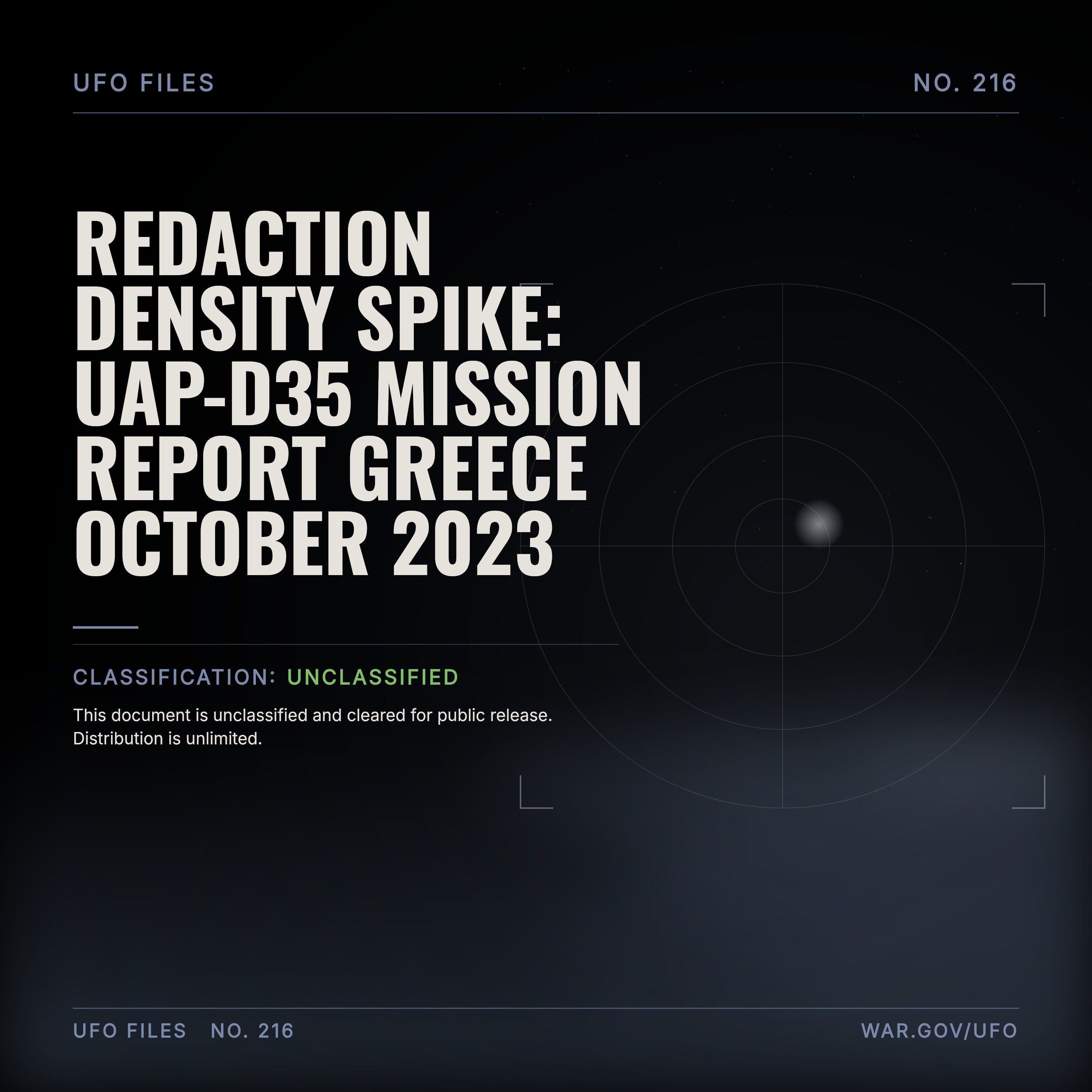 Redaction Density Spike: Uap-D35 Mission Report Greece October 2023 episode artwork
