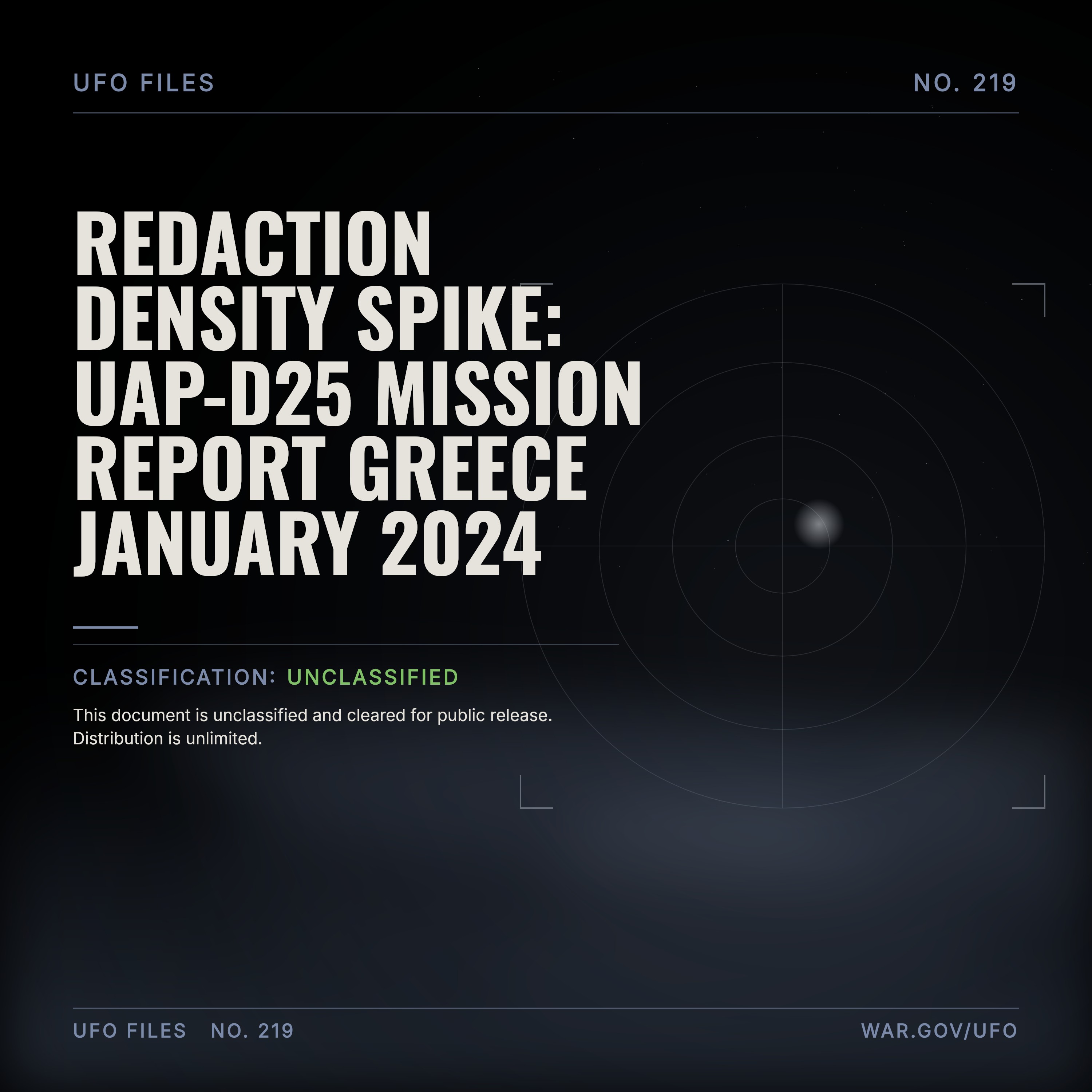 Redaction Density Spike: Uap-D25 Mission Report Greece January 2024 episode artwork