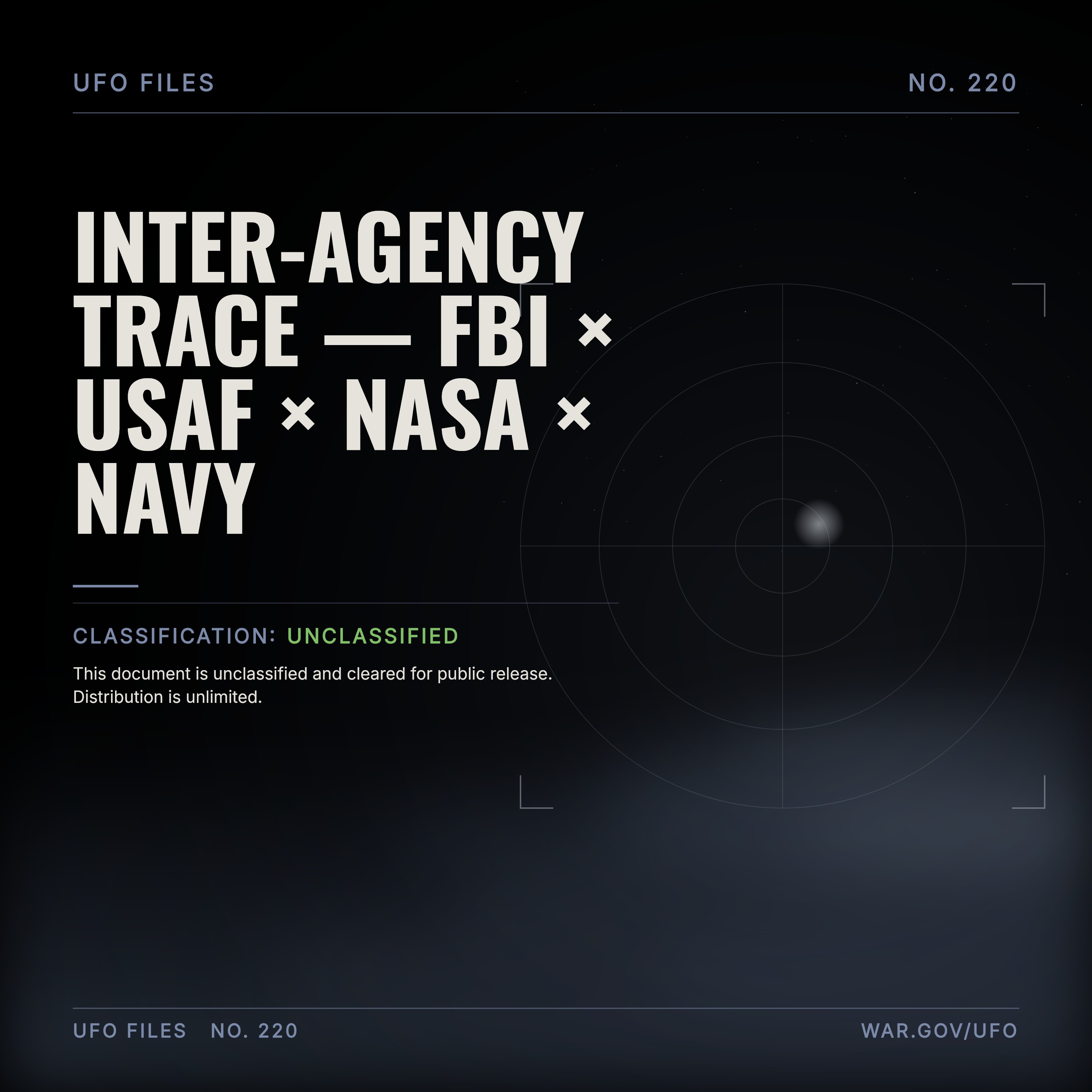Inter-Agency Trace — FBI × USAF × NASA × NAVY episode artwork