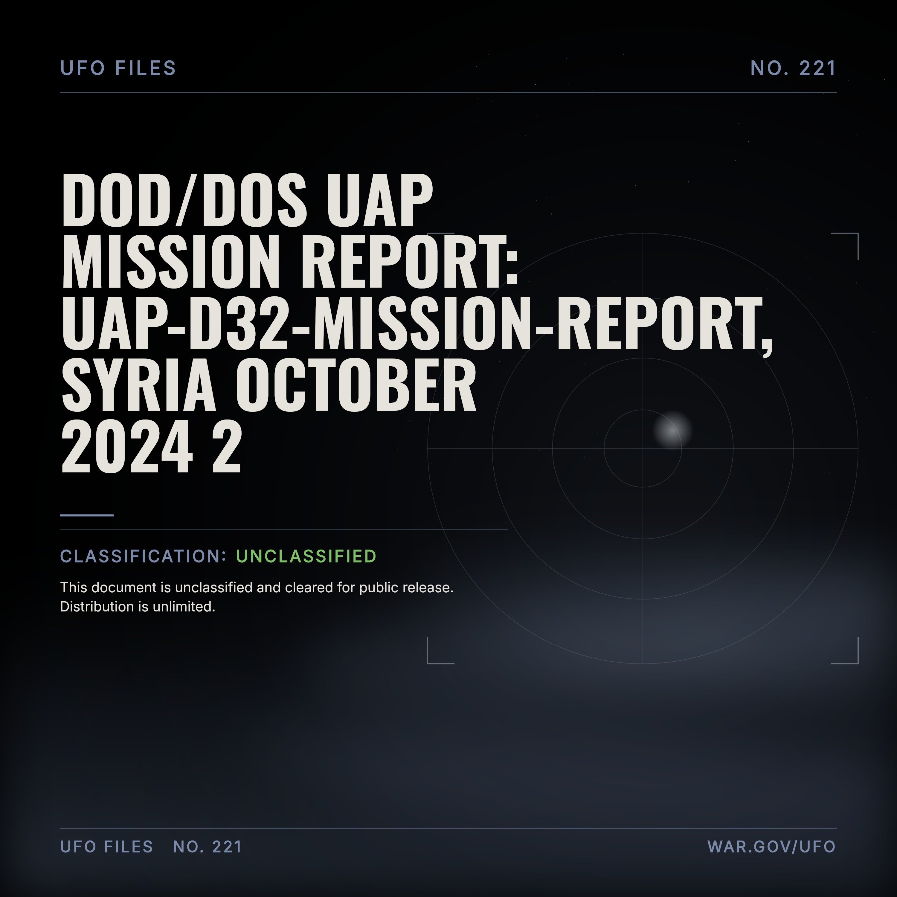 DOD/DOS UAP Mission Report: Uap-d32-mission-report, Syria October 2024 2 episode artwork