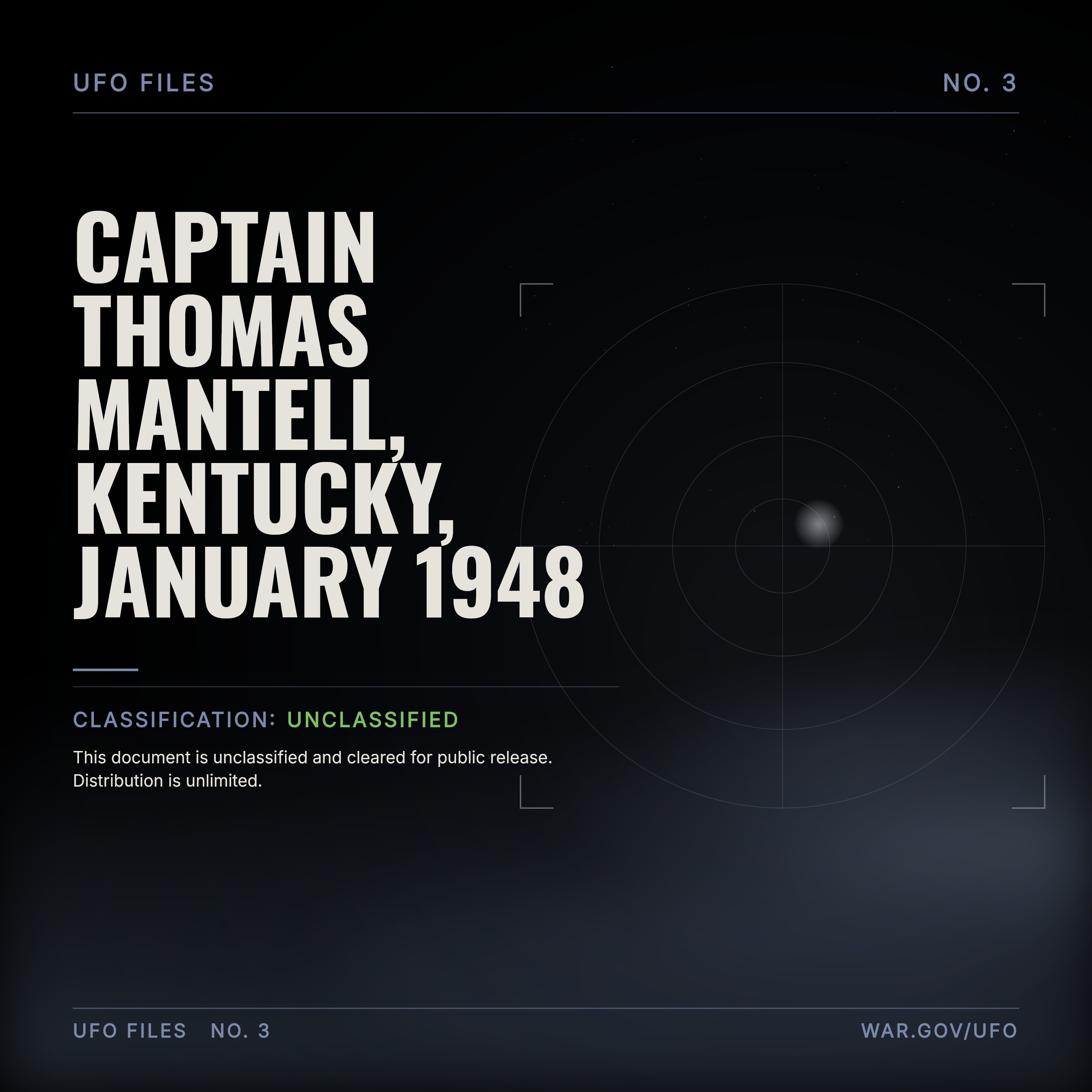 Captain Thomas Mantell, Kentucky, January 1948 episode artwork